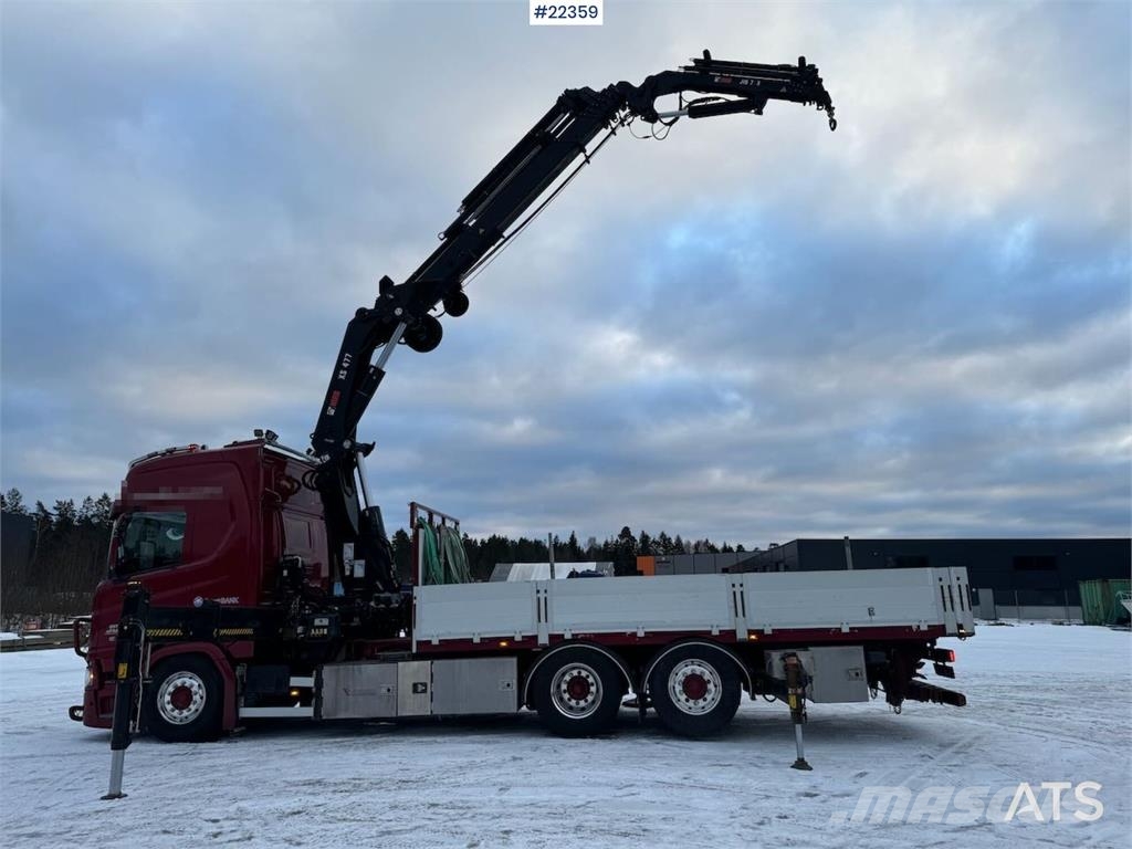 Scania R500 6x2 crane truck w/ 47 t/m Hiab crane with jib Camiones grúa