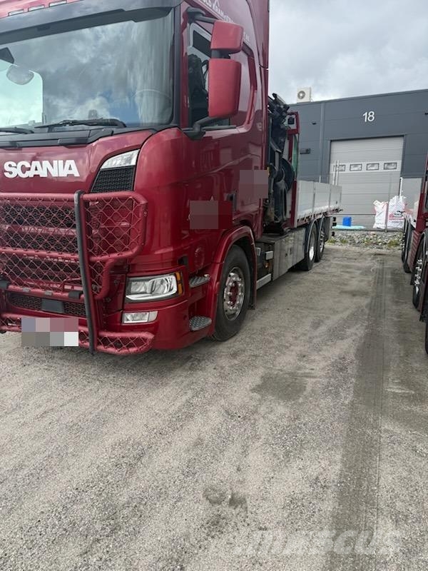 Scania R500 6x2 crane truck w/ 47 t/m Hiab crane with jib Caminhões guindaste
