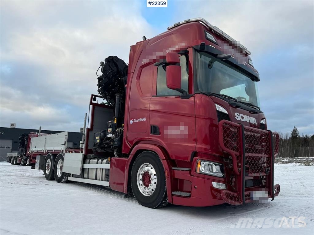 Scania R500 6x2 crane truck w/ 47 t/m Hiab crane with jib Camiones grúa