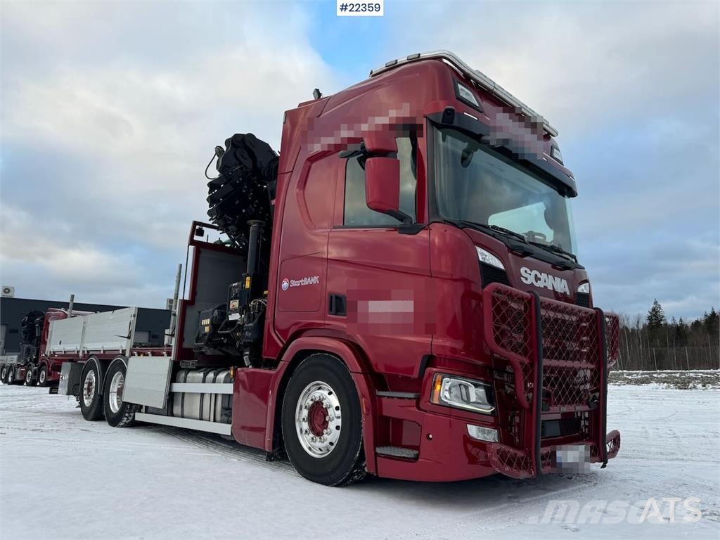 Scania R500 6x2 crane truck w/ 47 t/m Hiab crane with jib Camiones grúa