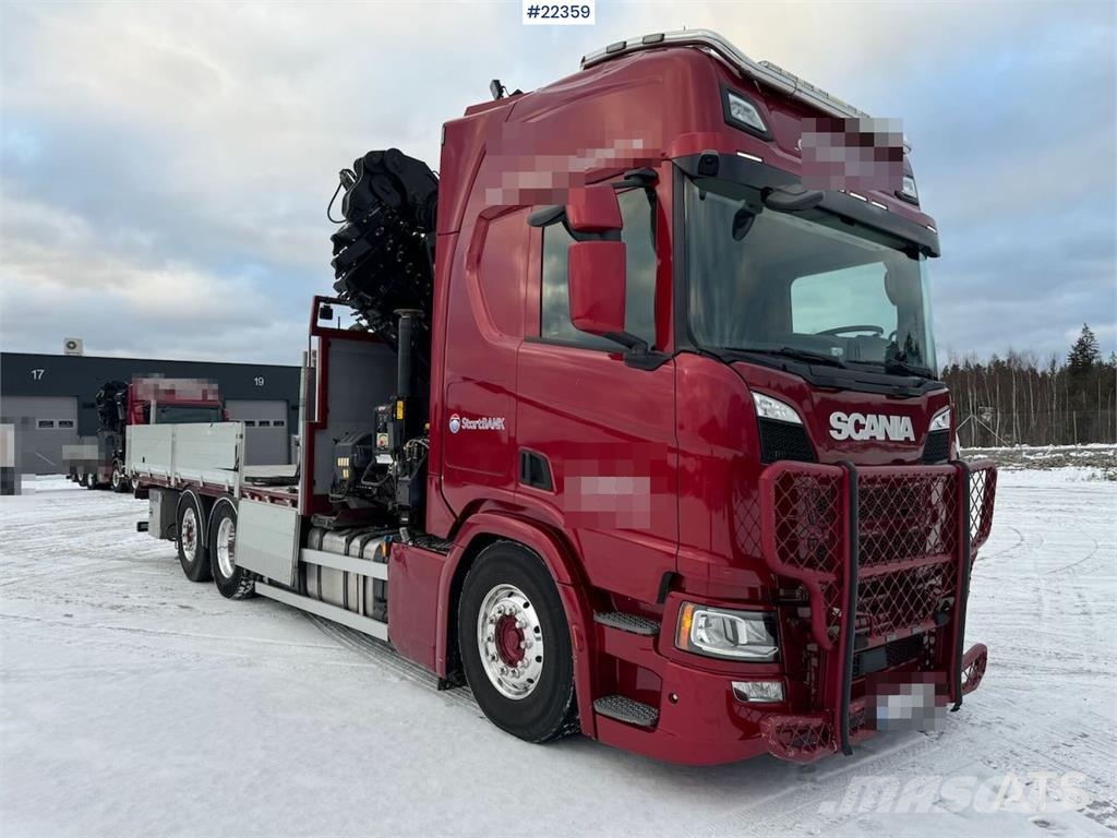 Scania R500 6x2 crane truck w/ 47 t/m Hiab crane with jib Camiones grúa