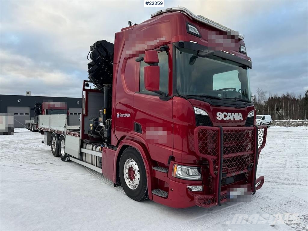 Scania R500 6x2 crane truck w/ 47 t/m Hiab crane with jib Camiones grúa