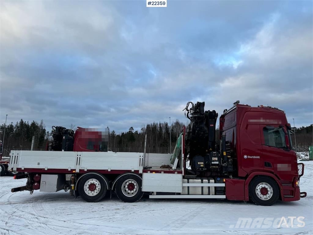 Scania R500 6x2 crane truck w/ 47 t/m Hiab crane with jib Camiones grúa