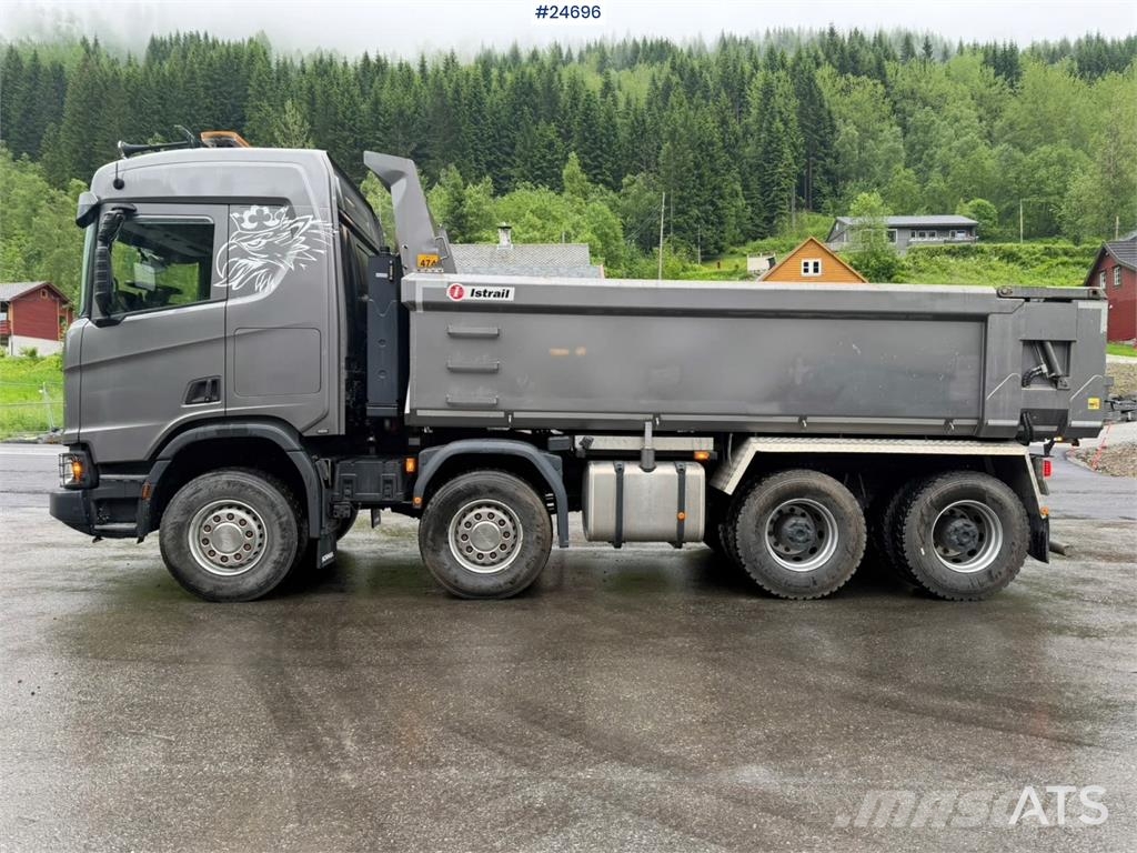 Scania R500 8x4 tipper truck with 2-axle Istrail tipping  Tippbil