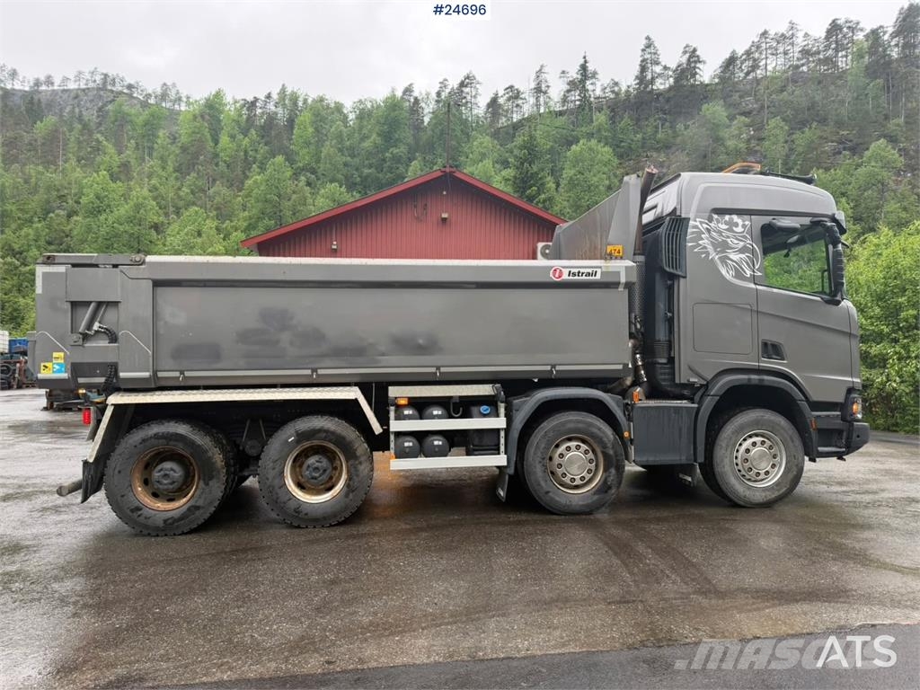 Scania R500 8x4 tipper truck with 2-axle Istrail tipping  Tippbil