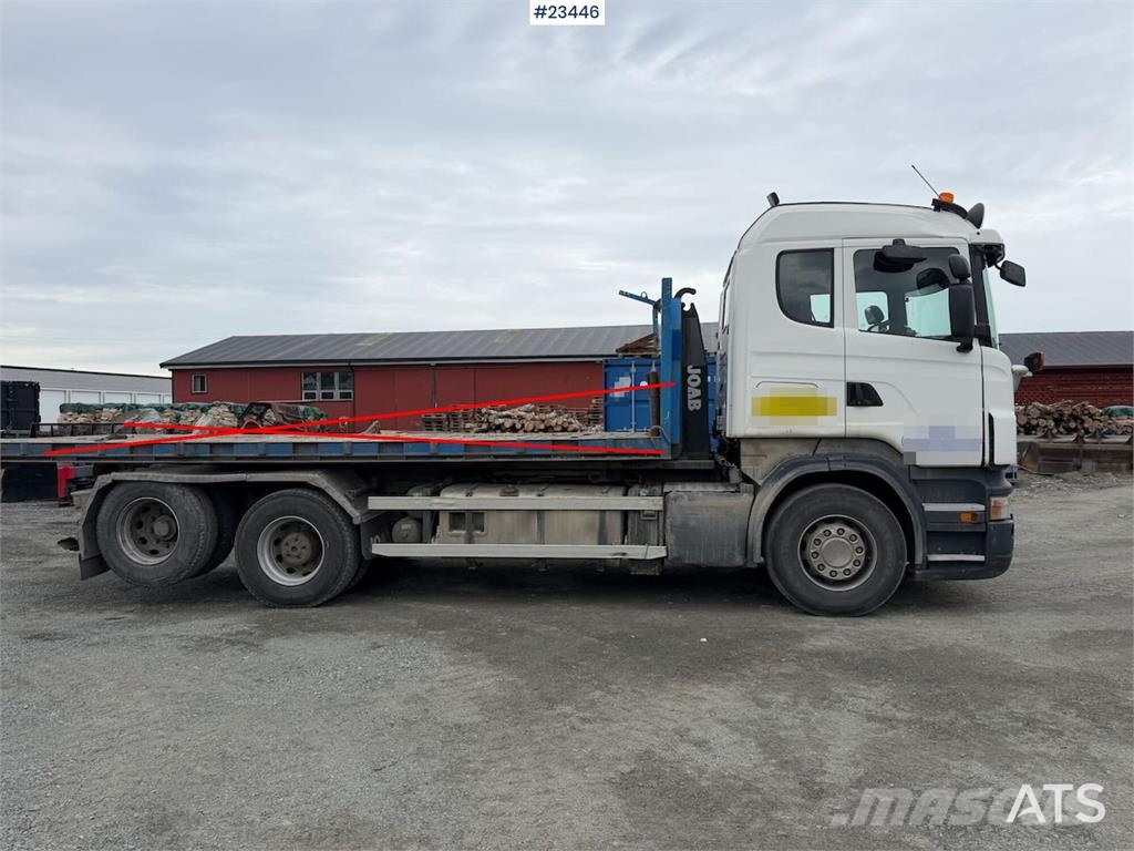 Scania R500 plow rigged hook truck w/ 20T hook. WATCH VID Camiones polibrazo