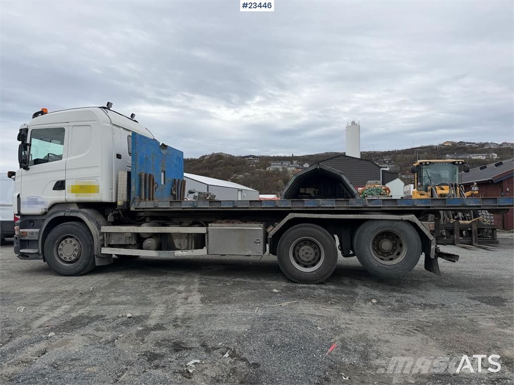 Scania R500 plow rigged hook truck w/ 20T hook. WATCH VID Camiones polibrazo