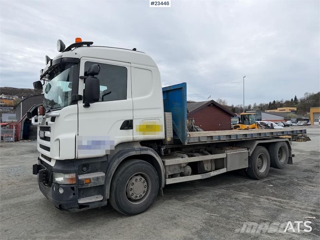 Scania R500 plow rigged hook truck w/ 20T hook. WATCH VID Camiones polibrazo