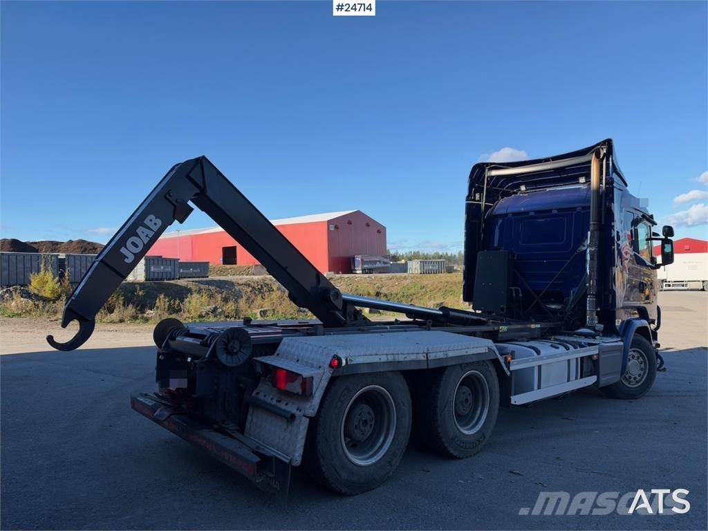 Scania R520 6x4 Hooklift Truck with JOAB Body WATCH VIDEO Rol kiper kamioni sa kukom za podizanje tereta