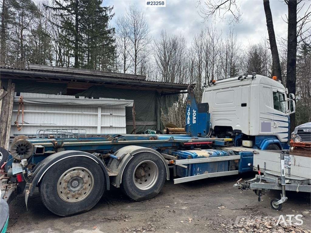 Scania R580 6x2 hook lift truck with JOAB body Repair obj 吊鉤式起重車