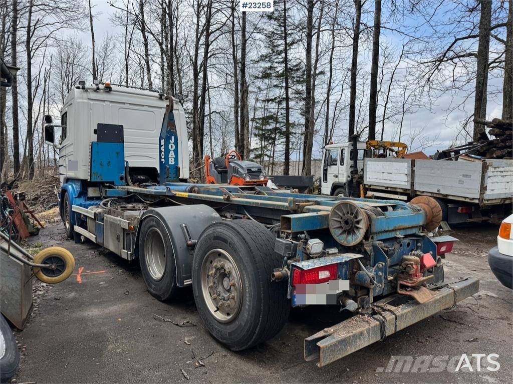 Scania R580 6x2 hook lift truck with JOAB body Repair obj 吊鉤式起重車