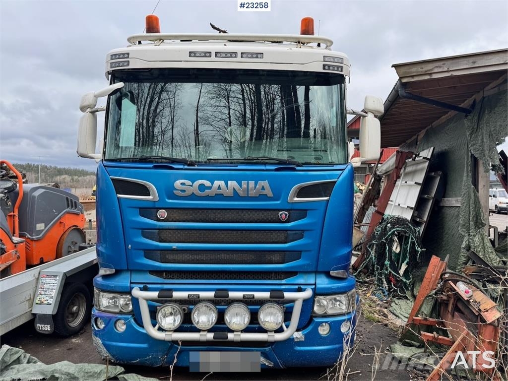 Scania R580 6x2 hook lift truck with JOAB body Repair obj 吊鉤式起重車