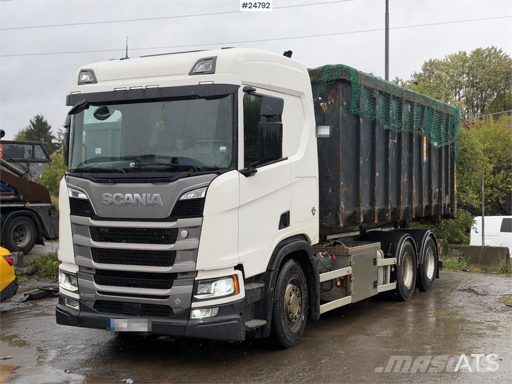 Scania R580 6x2 Hookloader – NTM bodywork شاحنات الرافعات الخطافية