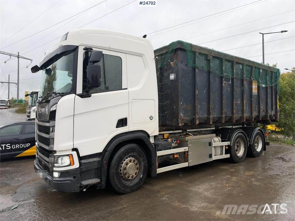 Scania R580 6x2 Hookloader – NTM bodywork شاحنات الرافعات الخطافية