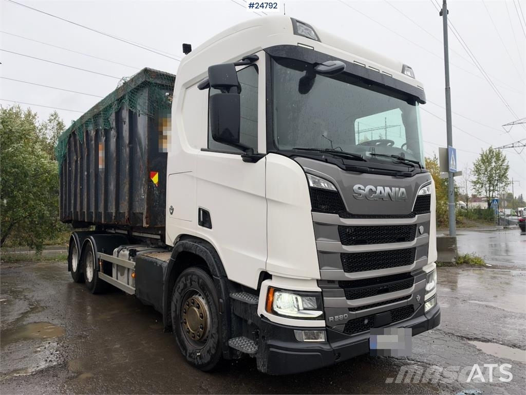 Scania R580 6x2 Hookloader – NTM bodywork شاحنات الرافعات الخطافية