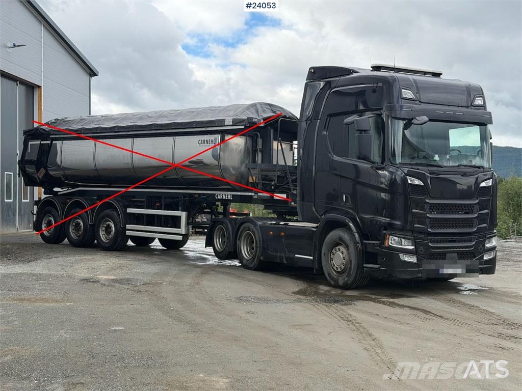 Scania R580 6x2 tractor unit w/ tipping hydraulics and ne Vetopöytäautot