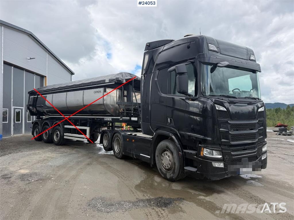 Scania R580 6x2 tractor unit w/ tipping hydraulics and ne Vetopöytäautot