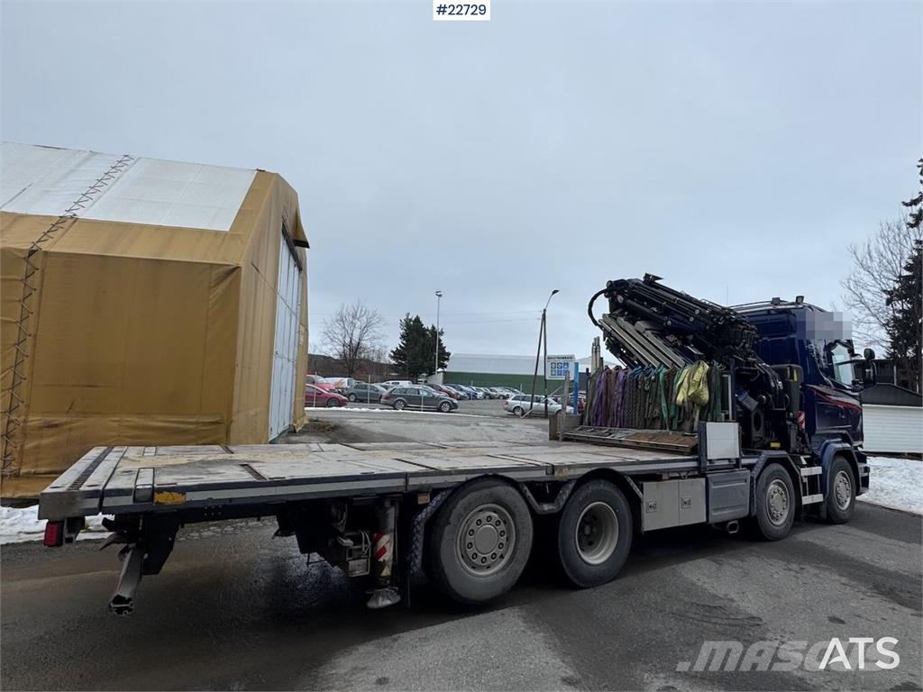 Scania R580 8x2 crane truck – 80 t/m Fassi crane with jib Kraanaga veokid