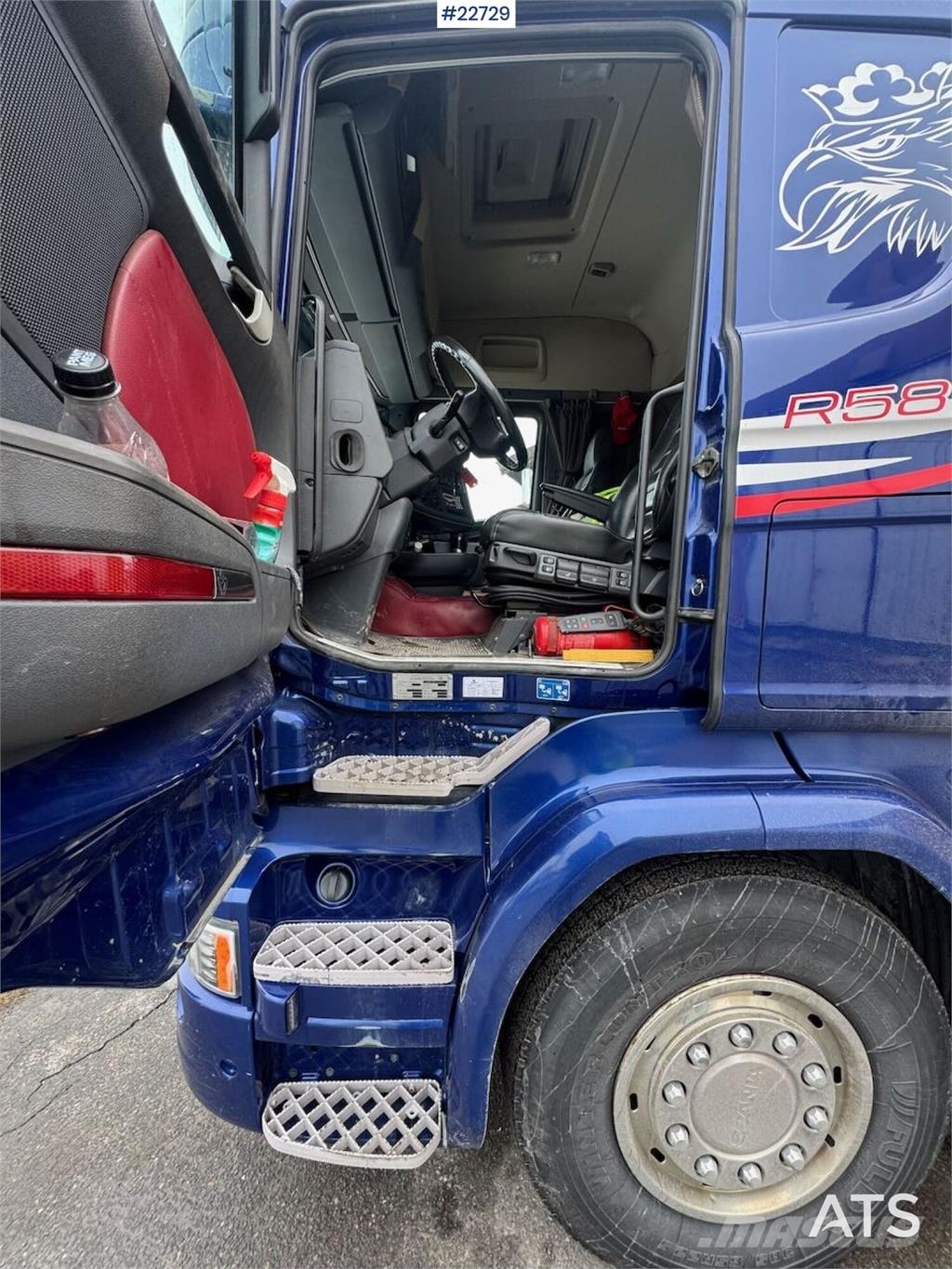 Scania R580 8x2 crane truck – 80 t/m Fassi crane with jib Kraanaga veokid