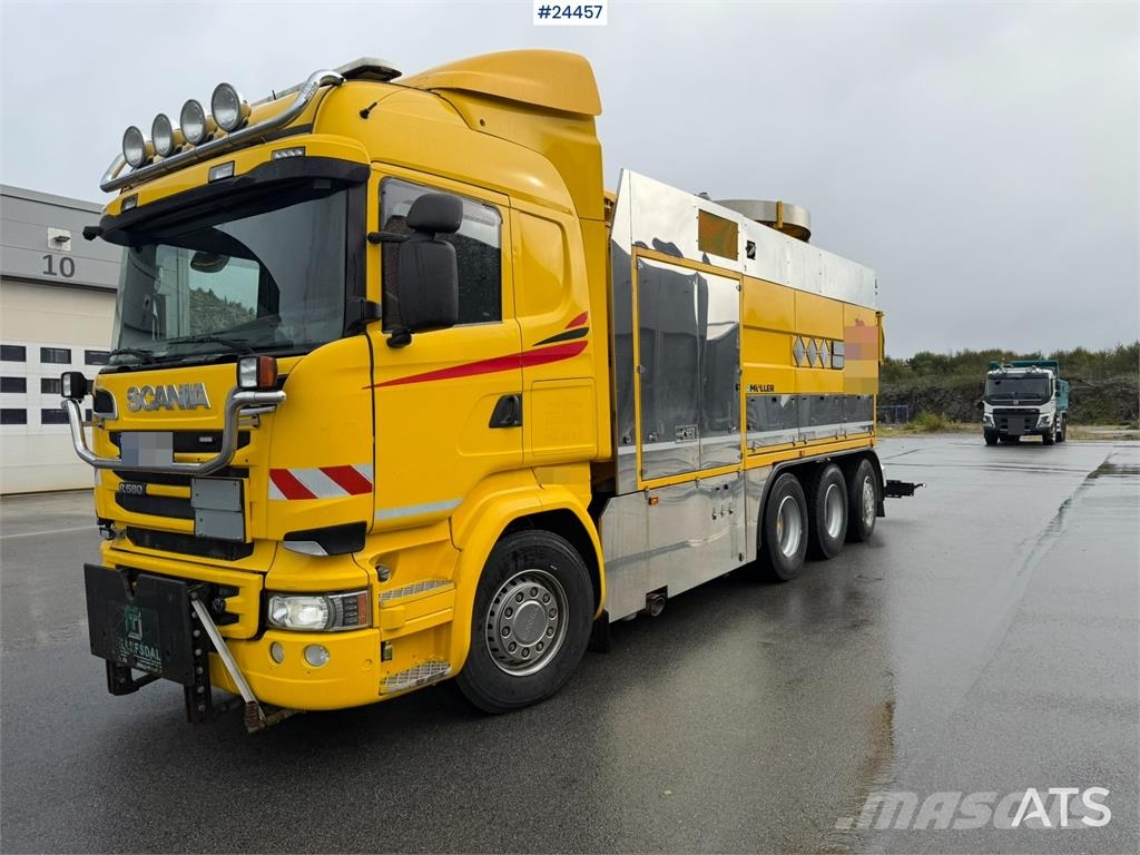 Scania R580 8x4 Combination Sewer Cleaning Truck – Snow P Комби / вакуум камиони