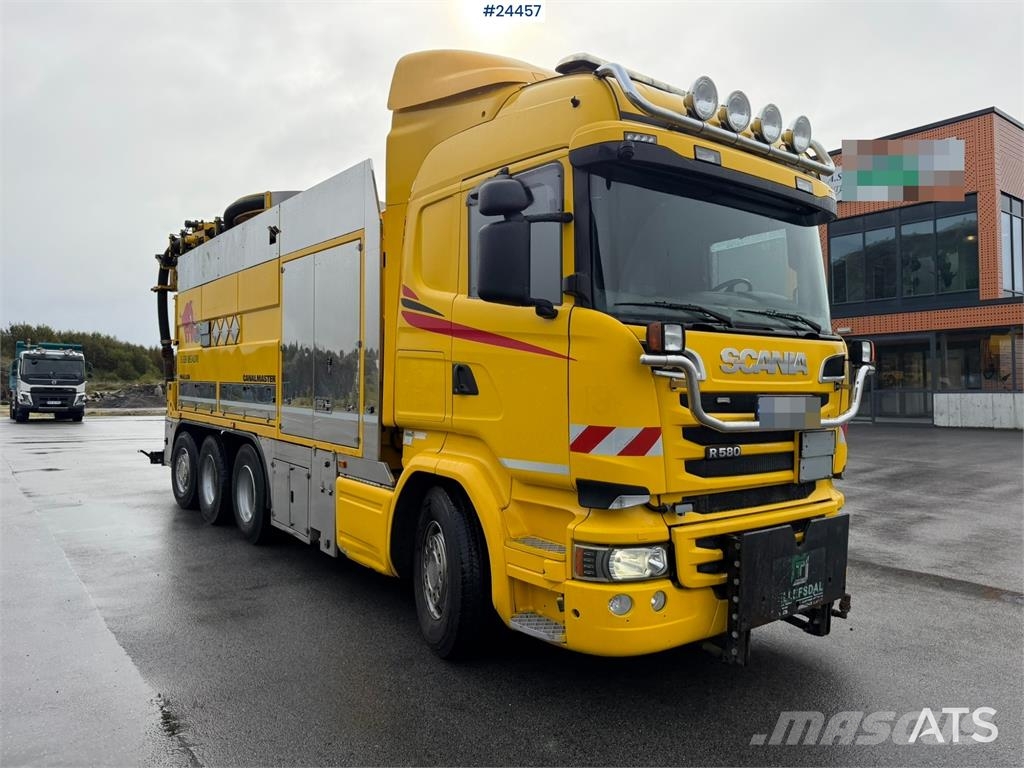 Scania R580 8x4 Combination Sewer Cleaning Truck – Snow P Комби / вакуум камиони