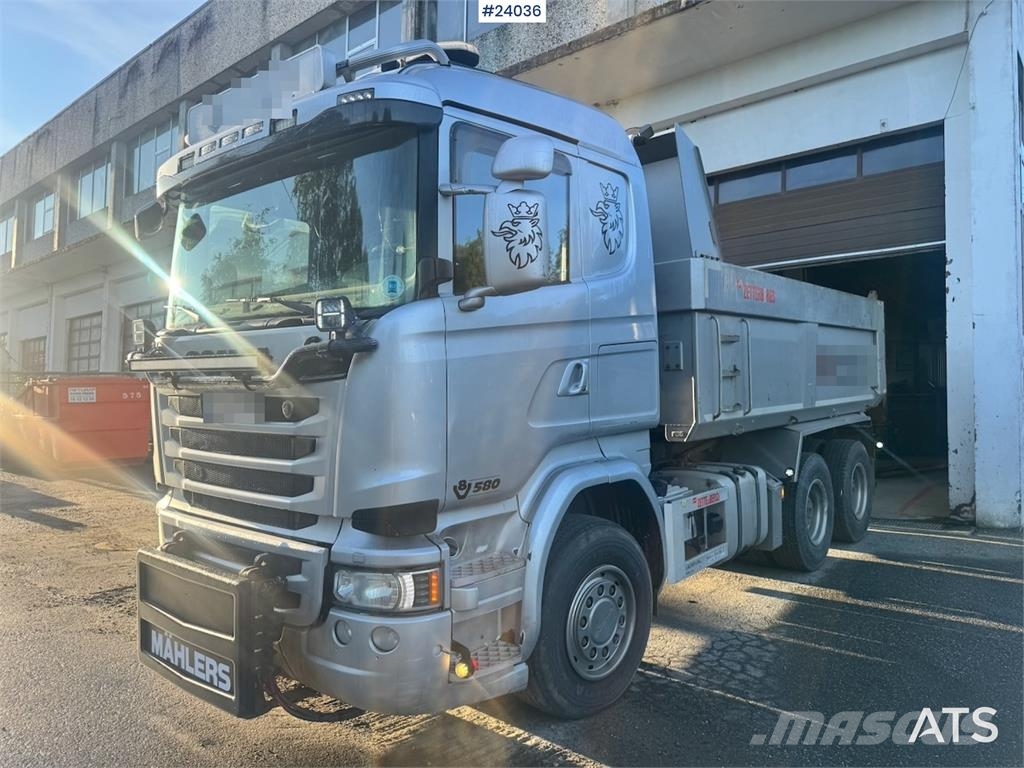 Scania R580 Tipper Truck with Snow Plow Equipment – Euro Camiones bañeras basculantes o volquetes
