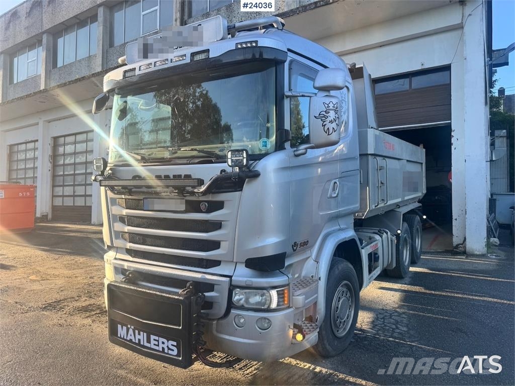 Scania R580 Tipper Truck with Snow Plow Equipment – Euro Camiones bañeras basculantes o volquetes