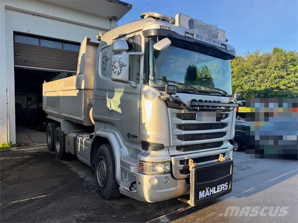 Scania R580 Tipper Truck with Snow Plow Equipment – Euro Camiones bañeras basculantes o volquetes
