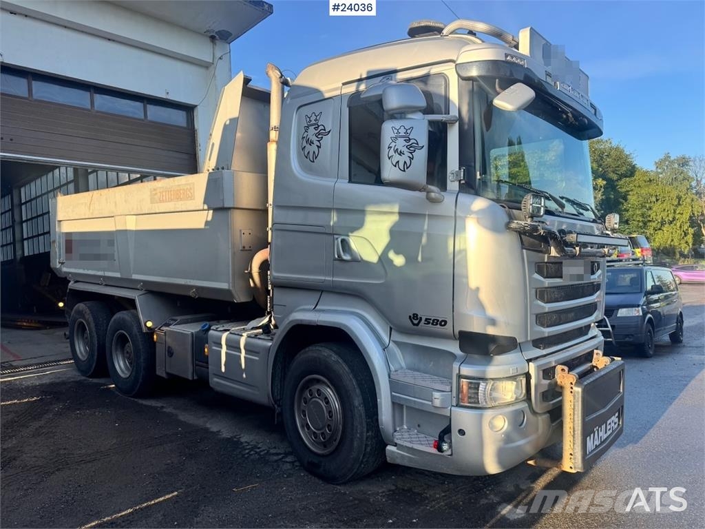 Scania R580 Tipper Truck with Snow Plow Equipment – Euro Camiones bañeras basculantes o volquetes
