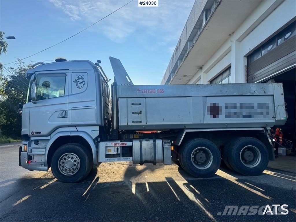 Scania R580 Tipper Truck with Snow Plow Equipment – Euro Camiones bañeras basculantes o volquetes