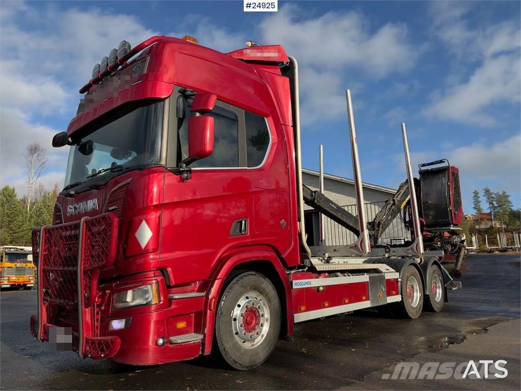 Scania R650 6x4 Timber truck – Palfinger M110L crane Miškovežių vilkikai
