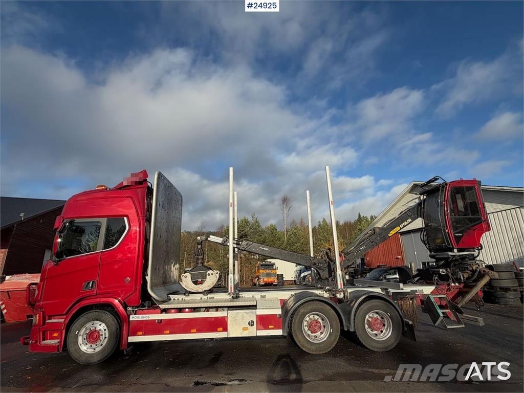 Scania R650 6x4 Timber truck – Palfinger M110L crane Miškovežių vilkikai