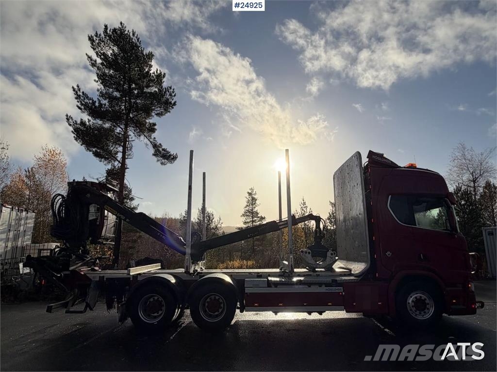 Scania R650 6x4 Timber truck – Palfinger M110L crane Miškovežių vilkikai