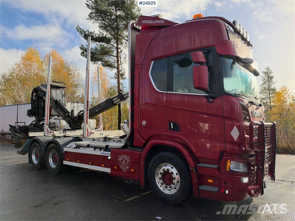 Scania R650 6x4 Timber truck – Palfinger M110L crane Miškovežių vilkikai