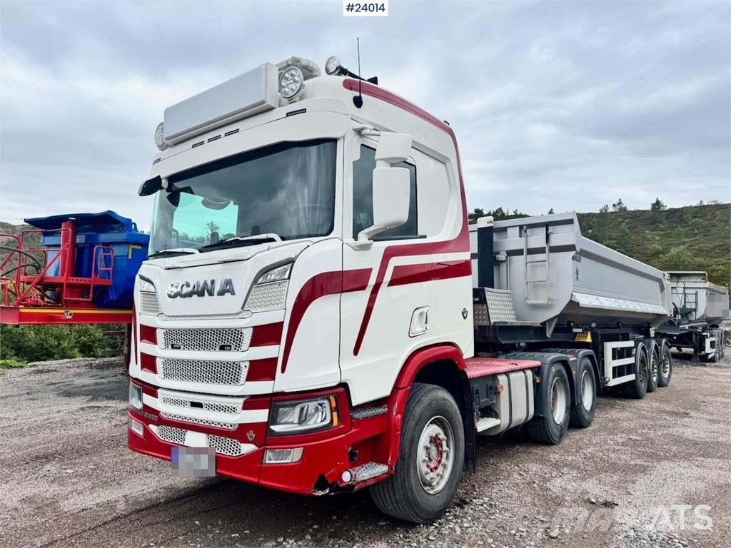 Scania R650 6x4 Tractor Unit with Maur Tipping Semi-Trail Vetopöytäautot