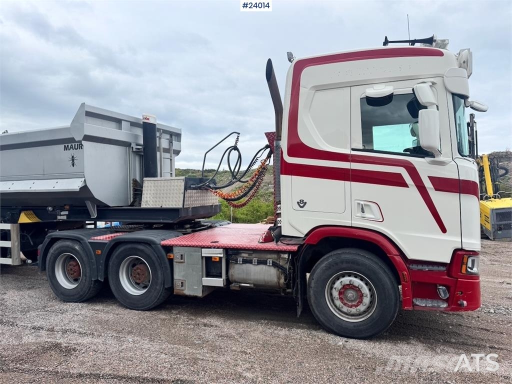 Scania R650 6x4 Tractor Unit with Maur Tipping Semi-Trail Vetopöytäautot