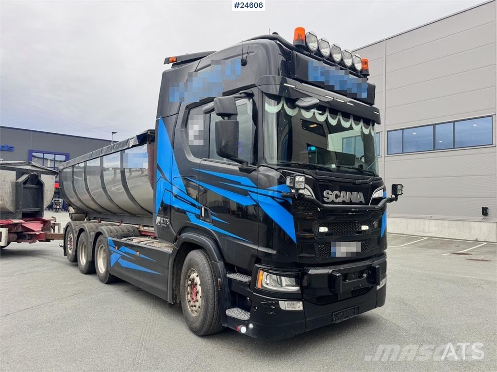 Scania R650 Tridem Hooklift Truck – Equipped for Snow Plo Rol kiper kamioni sa kukom za podizanje tereta