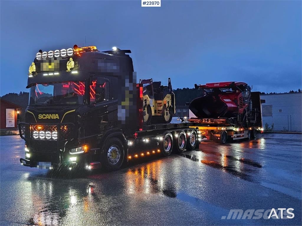 Scania R660 Tridem Hooklift Truck with Snow Plough Equipm Horgos rakodó teherautók