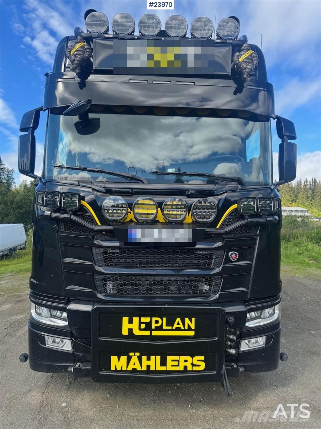 Scania R660 Tridem Hooklift Truck with Snow Plough Equipm Horgos rakodó teherautók