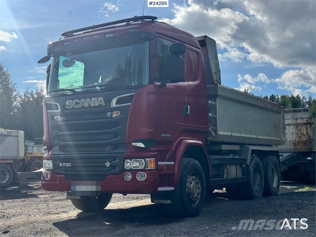 Scania R730 6x4 Tipper Truck w/ 2015 Nor Slep Triple-Axle 덤프 트럭