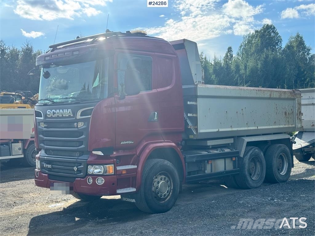 Scania R730 6x4 Tipper Truck w/ 2015 Nor Slep Triple-Axle 덤프 트럭