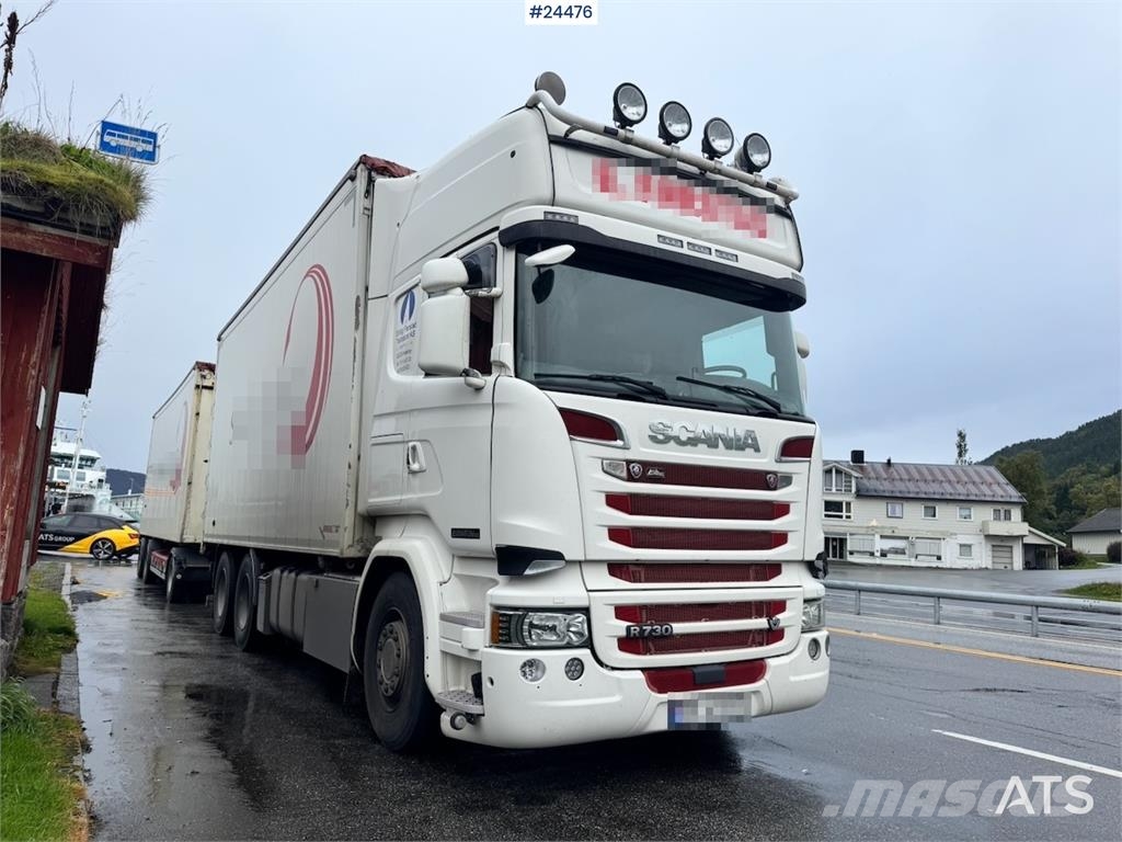 Scania R730 6x4 Wood Chip Truck with 12 tm Palfinger Cran Camion Fourgon