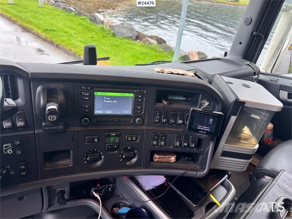 Scania R730 6x4 Wood Chip Truck with 12 tm Palfinger Cran Camion Fourgon