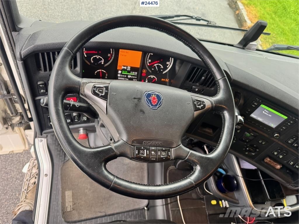 Scania R730 6x4 Wood Chip Truck with 12 tm Palfinger Cran Camion Fourgon