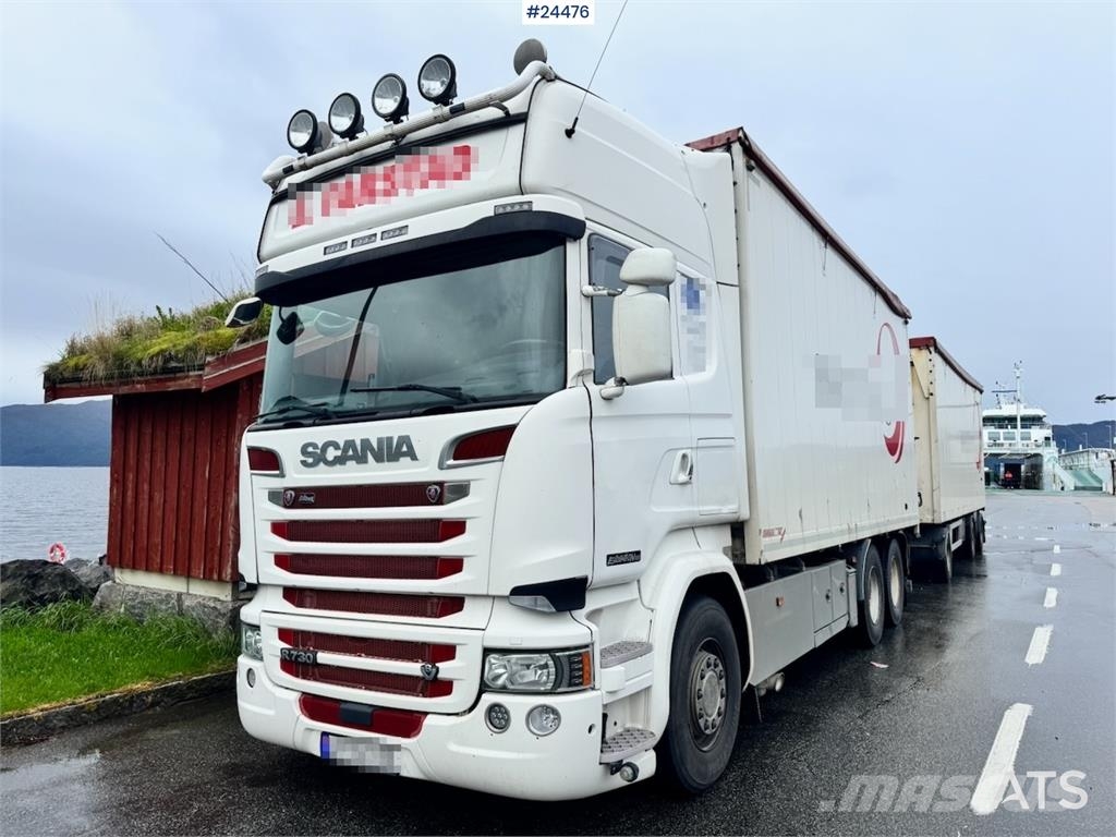 Scania R730 6x4 Wood Chip Truck with 12 tm Palfinger Cran Camion Fourgon
