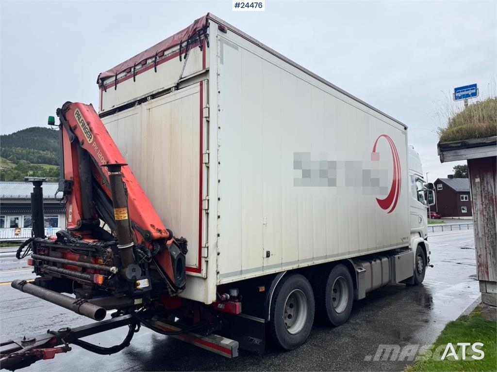 Scania R730 6x4 Wood Chip Truck with 12 tm Palfinger Cran Camion Fourgon