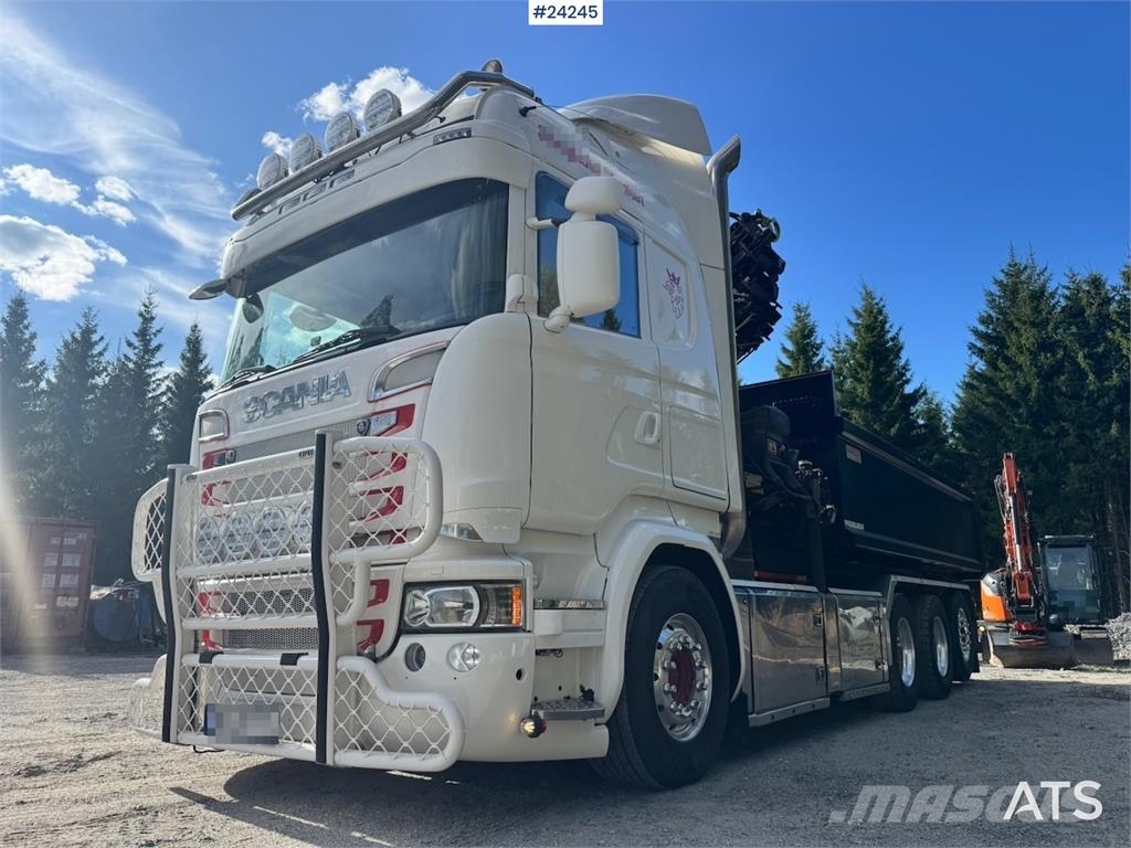 Scania R730 8x4 Tridem Hook/Crane Truck with Body and Str Camiones grúa