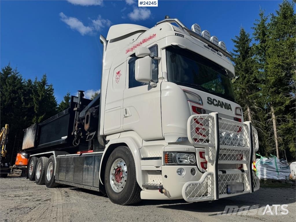 Scania R730 8x4 Tridem Hook/Crane Truck with Body and Str Camiones grúa