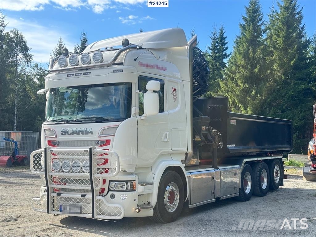 Scania R730 8x4 Tridem Hook/Crane Truck with Body and Str Camiones grúa