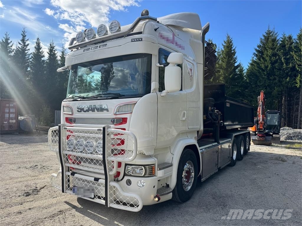 Scania R730 8x4 Tridem Hook/Crane Truck with Body and Str Camiones grúa